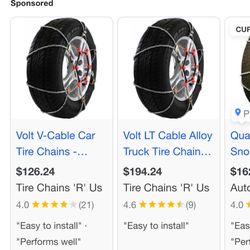 Snow Chains for Toyota Tacoma Used Once!