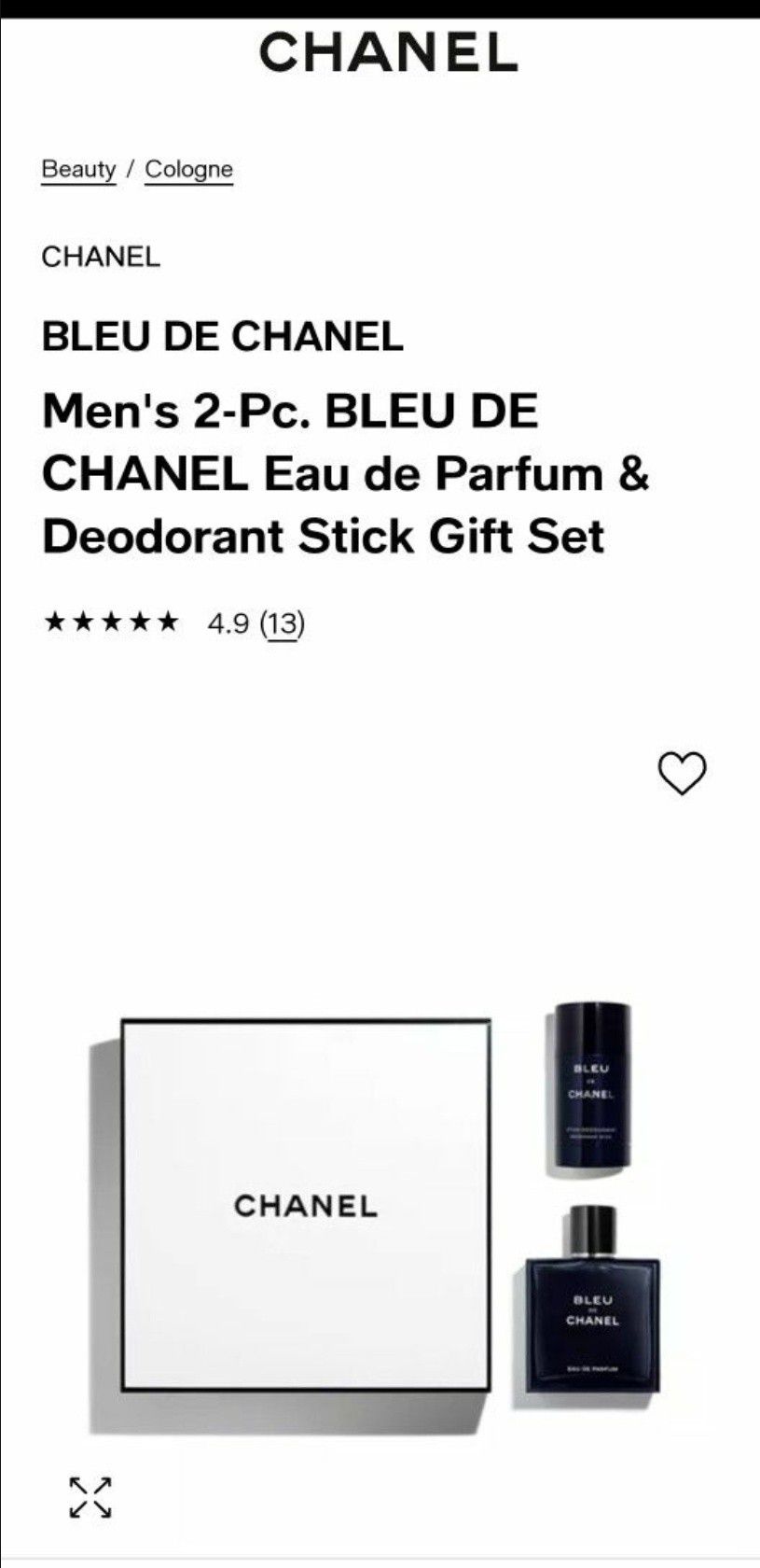 Chanel Men2_pc Blue Dau De Parfum & Deodorant Stick Gift Set for Sale in  Bethpage, NY - OfferUp