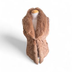 Main Strip Faux Fur Vest -medium 