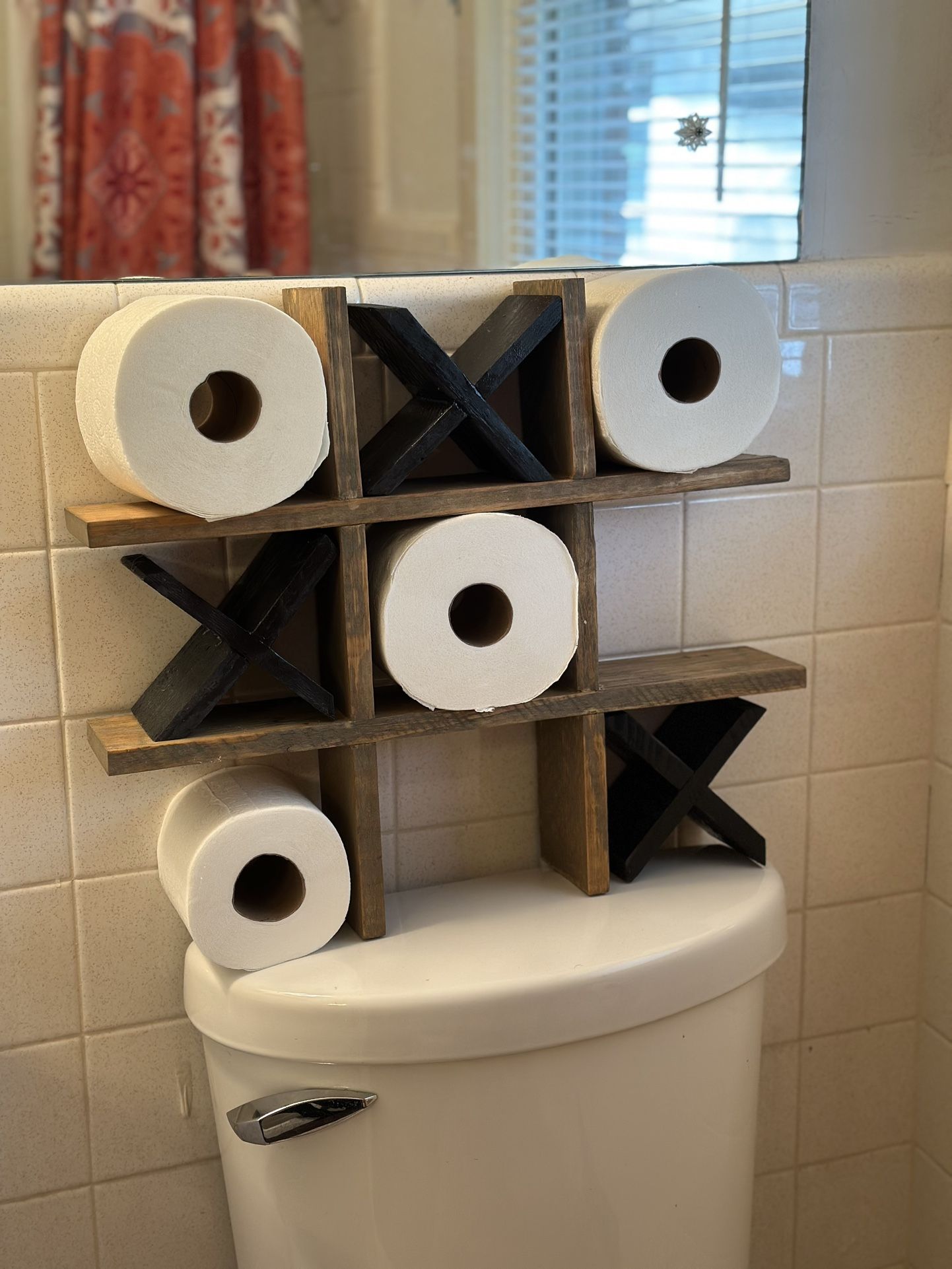 Hand Crafted Tic Tac Toe Tissue Holder