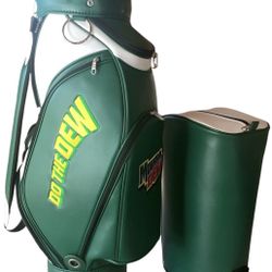 New Subway Mountain Dew Golf Bag Cart Bag - Club Cover Do The Dew Green