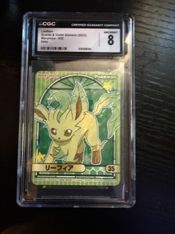 2023 Pokemon JP Leafeon 35 Holo Sticker CGC 8 (NM/Mint)
