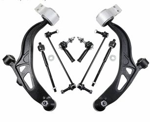 8PCS Front Lower Control Arm with Ball Joint Compatible with 2011-2017 Ford Explorer, Outer Inner Tie Rod Ends Sway Bar Links for 2013-2017 Ford Polic