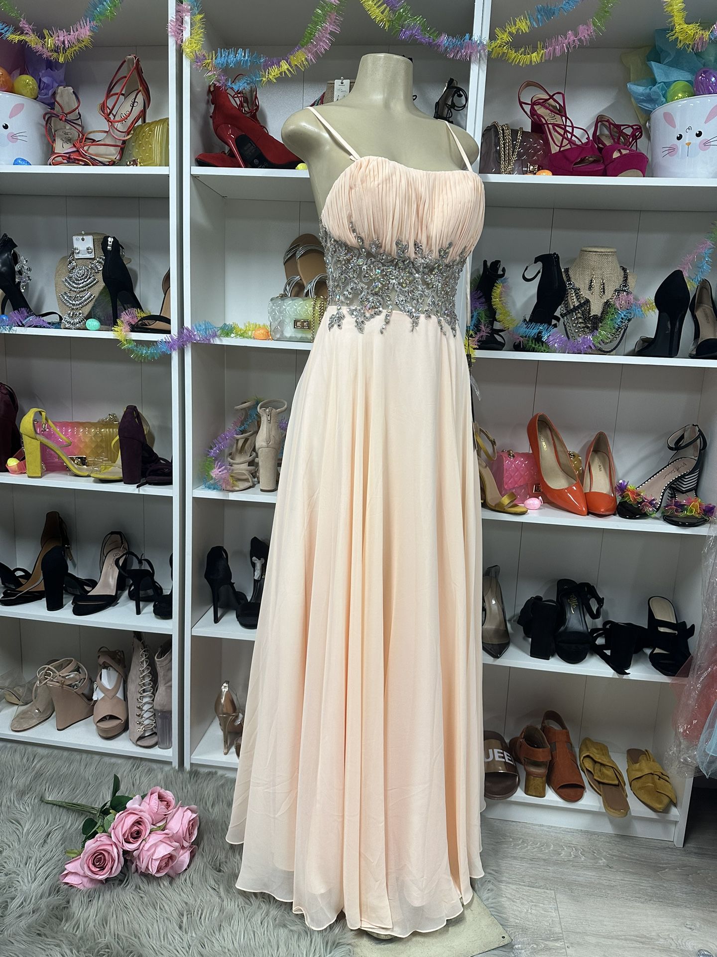 Beautiful Coral Blush Color Prom, Party, Dress 💝