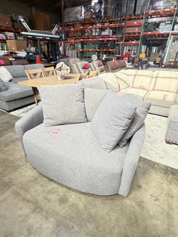 Thomasville Grey Fabric Swivel chair from Costco