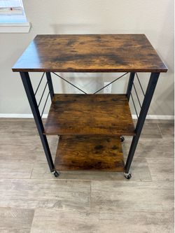 🔥 INDUSTRIAL RUSTIC BAR CART / COFFEE STATION 🔥