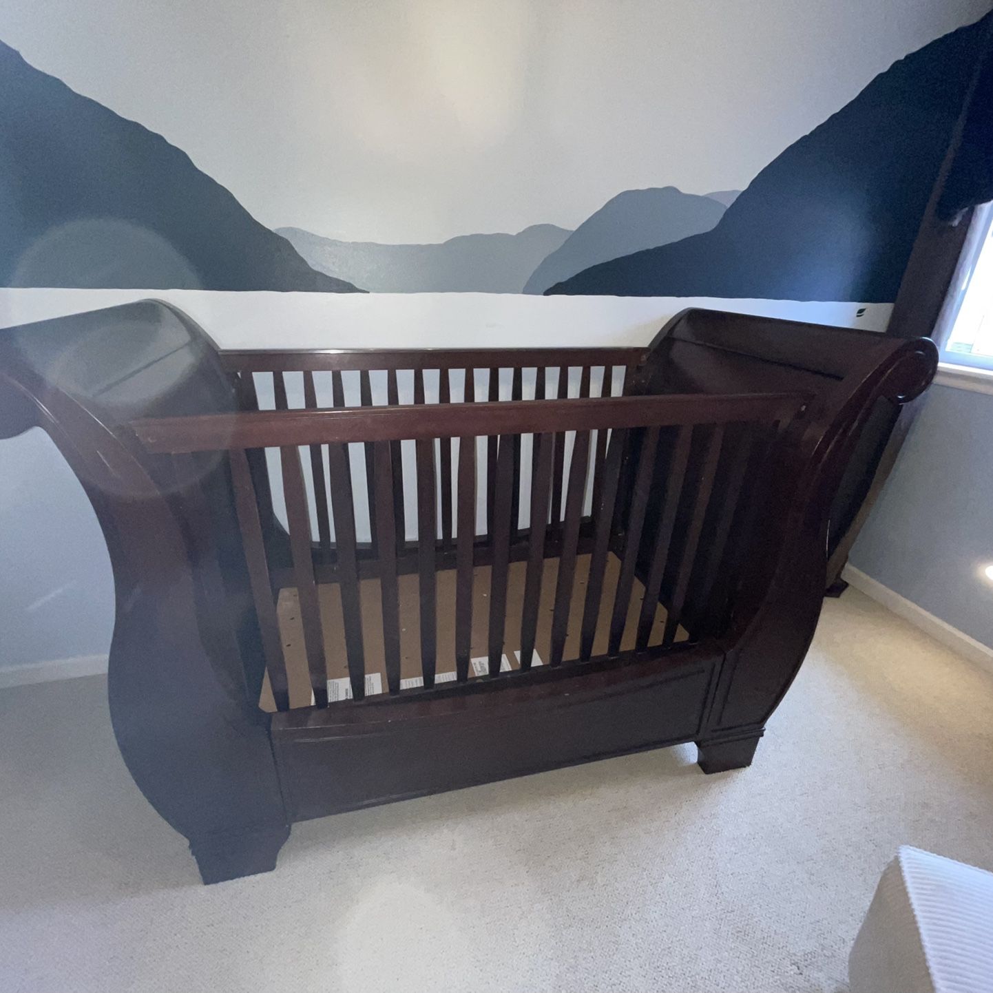 Pottery Barn Larkin sleigh crib for Sale in Bothell WA OfferUp