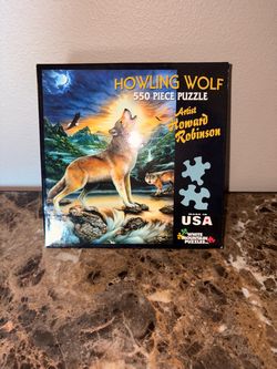 Howling Wolf 550 Piece Jigsaw Puzzle