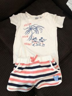 Girls Disney junk food outfit 4t