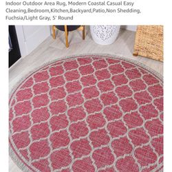 Indoor/Outdoor  Boho  Trellis weave rug set . 