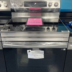 New Scratch And Dent Samsung Glass Too Stainless Steel Range. 1 Year Manufacturing Warranty 