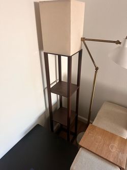 Lamp with shelves built-in