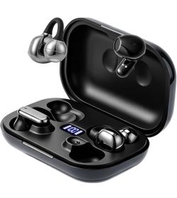 2-in-1 Wireless Earbuds, Bluetooth 6.0, Sports Headphones Wireless with 76hrs Playtime, Touch Control, Noise Canceling Earbuds for Phone/Laptop/Gym/Ru