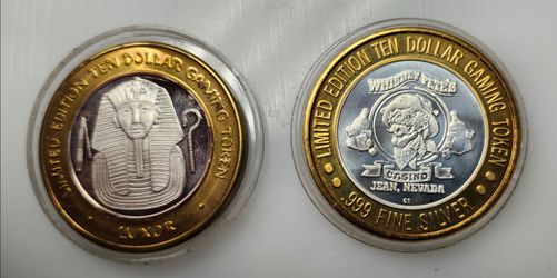 Limited Edition $10 Casino Gaming Tokens .999 Fine Silver