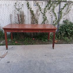 Federal Style, Sheraton, Burl Wood Veneer, Mahogany, Extension Dining Table, Console Table, Antique 