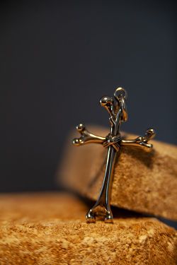 Bones cross pendant