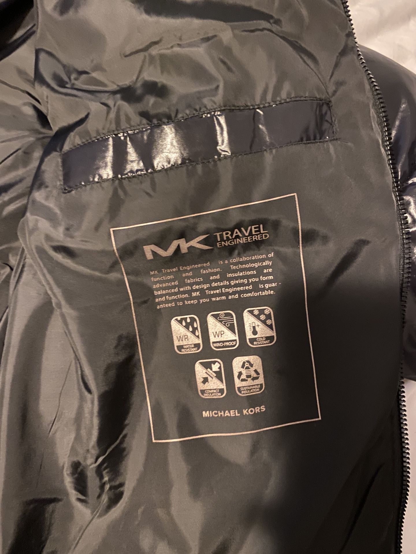 Michael Kors Shiny Black Puffer Jacket/Coat