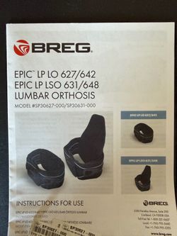 Lumbar Orthosis Brace