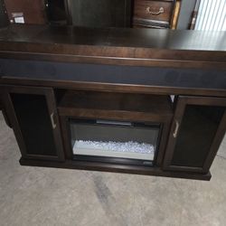 TV Stand /Fire Place /with Sound Bar Included 