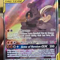 Marshadow & Machamp Tag Team Gx Pokémon Card 