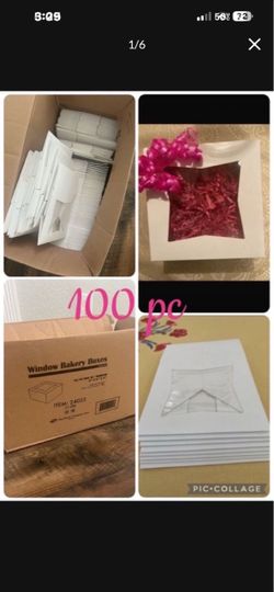 Bakery or party favor window boxes 100 pc