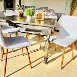 🍂🪵 dining table, comedor, table whit 4 chairs , Exellent condition like New , mesa, sillas🪵🍂