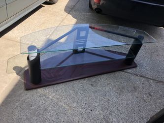 Glass tv stand