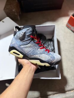 Jordan Washed Denim 6s size 9 USED