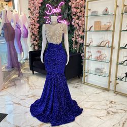 Royal Blue Sequin Dress