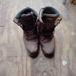 Used Worn Steel Toe Boots
