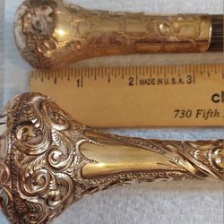 Victorian Era Gold-filled Cane Tops Swagger Stick Parasol Handles 