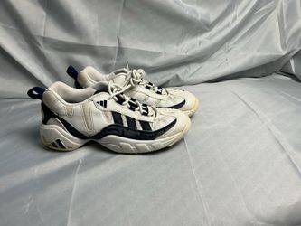 Adidas White and Navy Athletic Sneakers Size 9