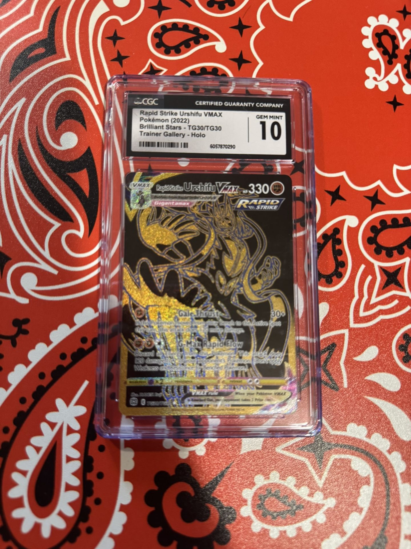 Pokemon Rapid Strike Urshifu VMAX #TG30/TG30 CGC 10
