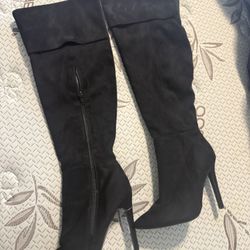 Size 7 Long Boots Heels Wome