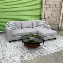 *Free Delivery* Gray Living Spaces Sectional Reversible Chaise