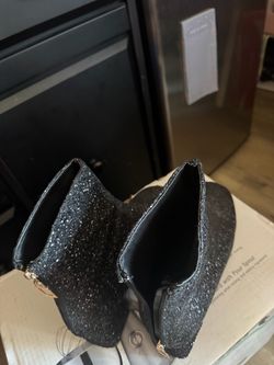 Women’s sparkly black boots size 9