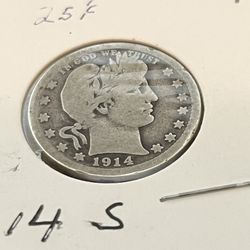 1914 Liberty Quarter S Mint