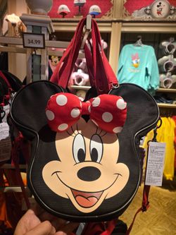 2026 Disney Parks Minnie Mouse Character Mini Tote Bag W/ Crossbody Strap NWT