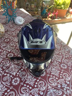 Hong e Helmet Blue And White Youth Large 