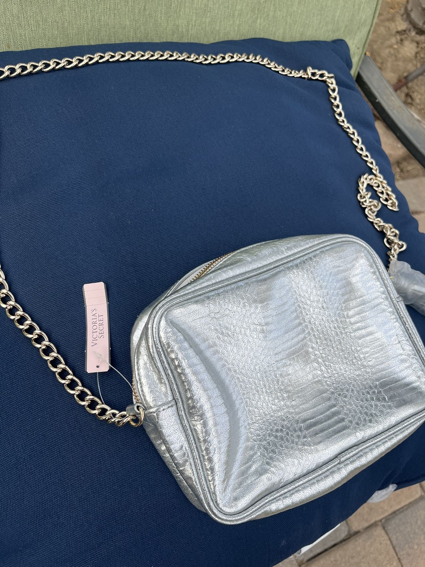 Victoria Secrets Silver Snake Skin Vintage Purse