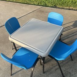 Kids Folding Table And 4 Chairs