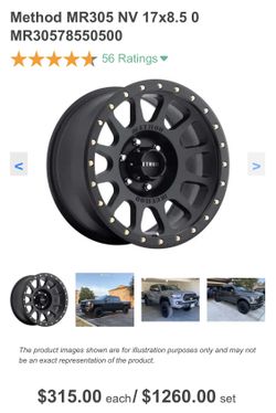 METHOD MR305 17X8.5 Rims W/ Wheel Sensors