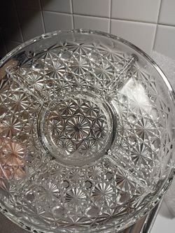 Vintage Crystal Serving Dish