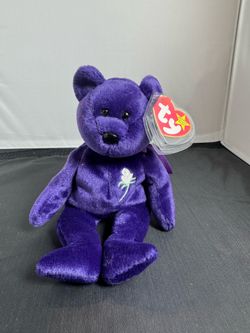 Ty Beanie Baby – Princess the Bear (Purple Princess Diana Bear)