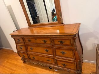 Bed frame dresser and side table