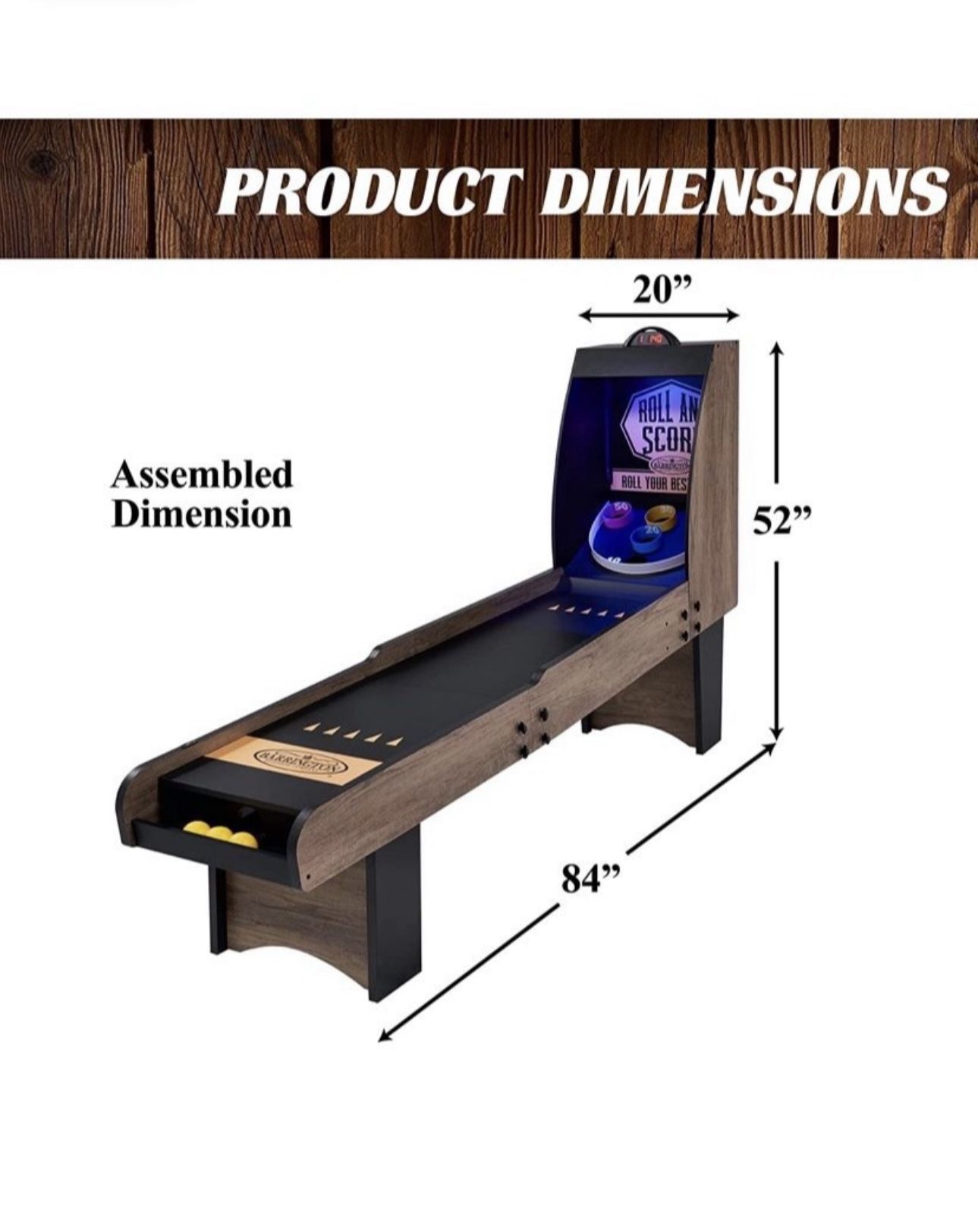 Roll and Score Classic Arcade Style With Sound Effects and Flashing Lights