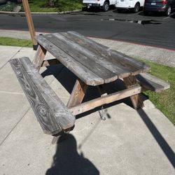 Free! Wooden Tables With Benches 
