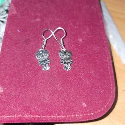 Stainless Steel Owl Earrings