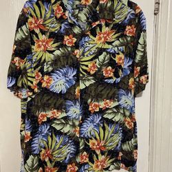 New Mens Hawaiian Style Shirt 2XL XG 50-52 Short Sleeve Floral Print
