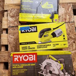 Ryobi corded three tools set 